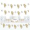 Big Dot of Happiness First Communion Elegant Cross - Religious Party DIY Decorations - Clothespin Garland Banner - 44 Pieces